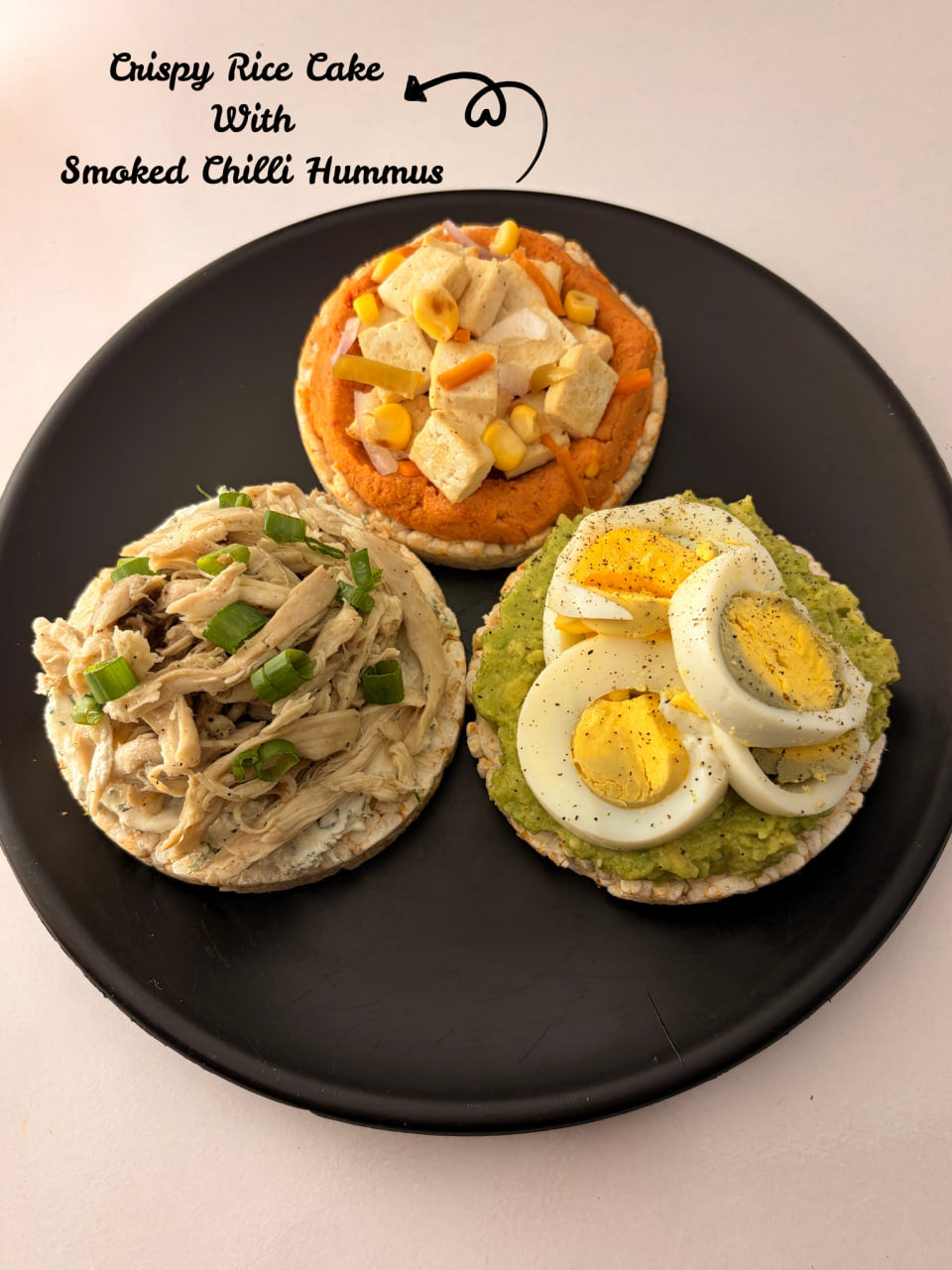 Crispy Rice Cakes with Smoked Chilli Hummus